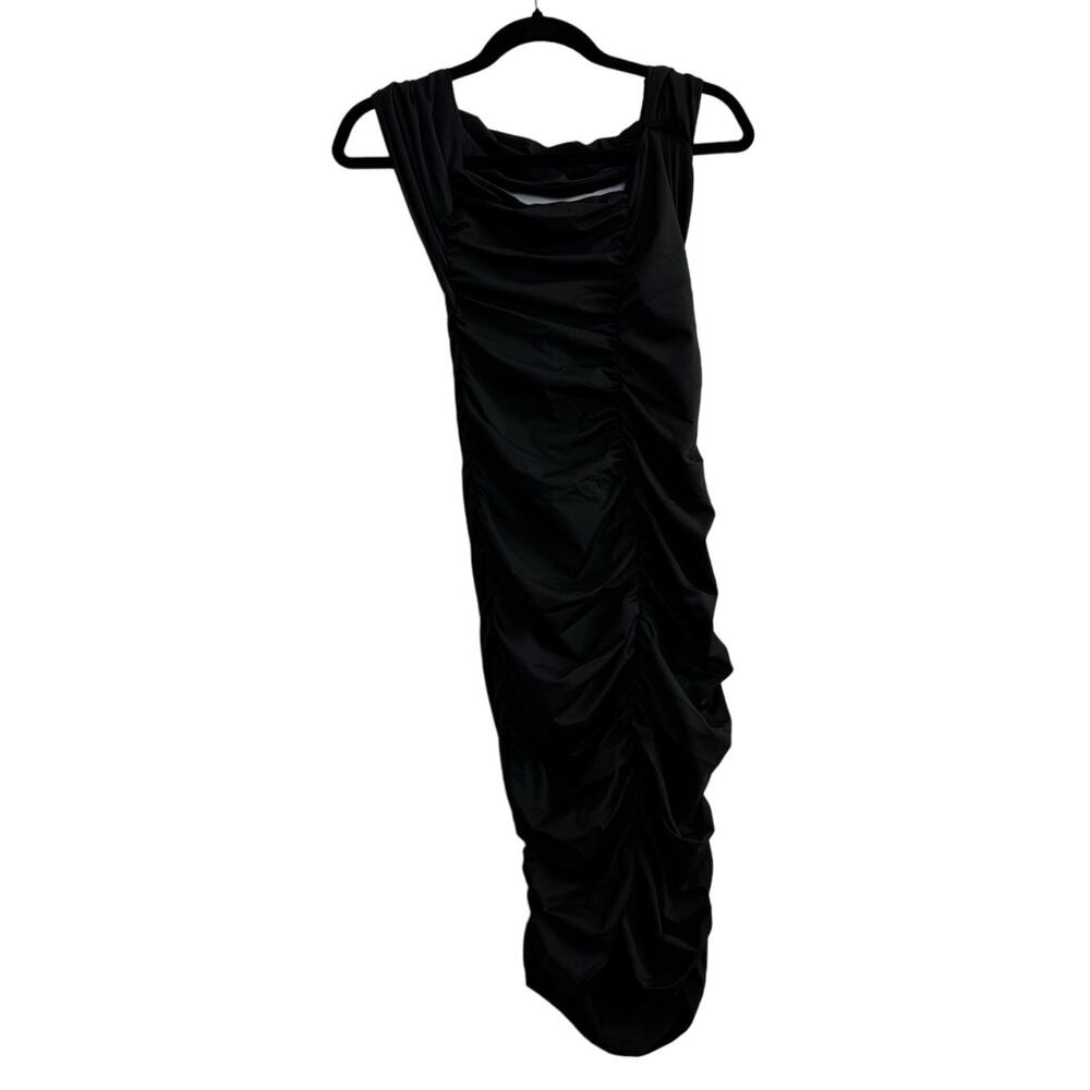 NWOT Women's Black Open Back Bodycon Sexy Cocktail Party Dress Large